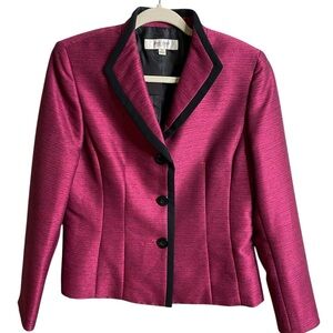 Jones Studio Pink and Black Tailored Blazer